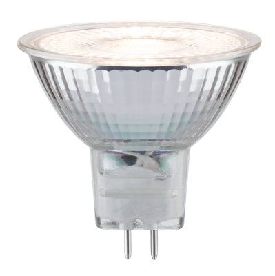 Heldere glazen LED-reflectorlamp met twee metalen pinnen, energiezuinige verlichtingsoplossing