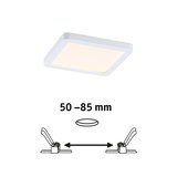 Weißes quadratisches LED-Deckenpanel mit einstellbarem Einbaumaß 50-85 mm für moderne Beleuchtung