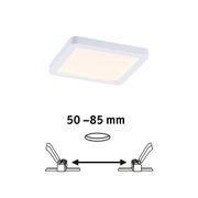Quadratische weiße LED-Deckenleuchte mit warmweißem Licht und modernem Design für Wohnräume