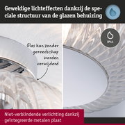 Glazen lamp met speciale structuur voor indrukwekkende lichteffecten en IP44 bescherming