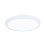 Round white LED ceiling light made of plastic with energy-saving illumination for living spaces