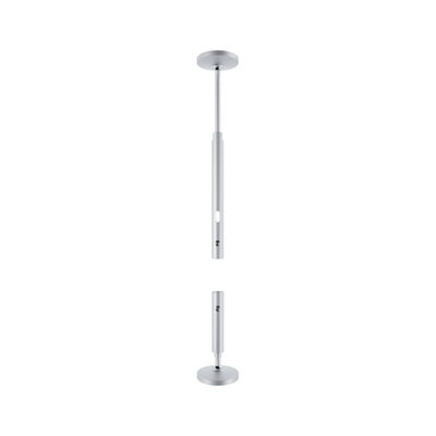Silver aluminum ceiling pendant with two parts for flexible lighting installation