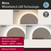 LED-Spiegelleuchte Mirra mit WhiteSwitch-Technologie in warmweiß, neutralweiß und kaltweiß