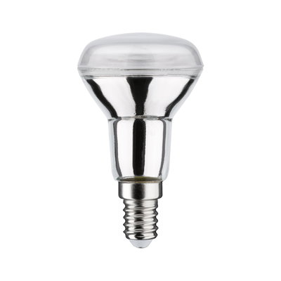 Silver reflector bulb with E14 base and clear glass for energy-efficient lighting solutions