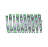 Flexibele LED-strip met groene LEDs op zilverkleurige printplaat voor diverse verlichtingsopties