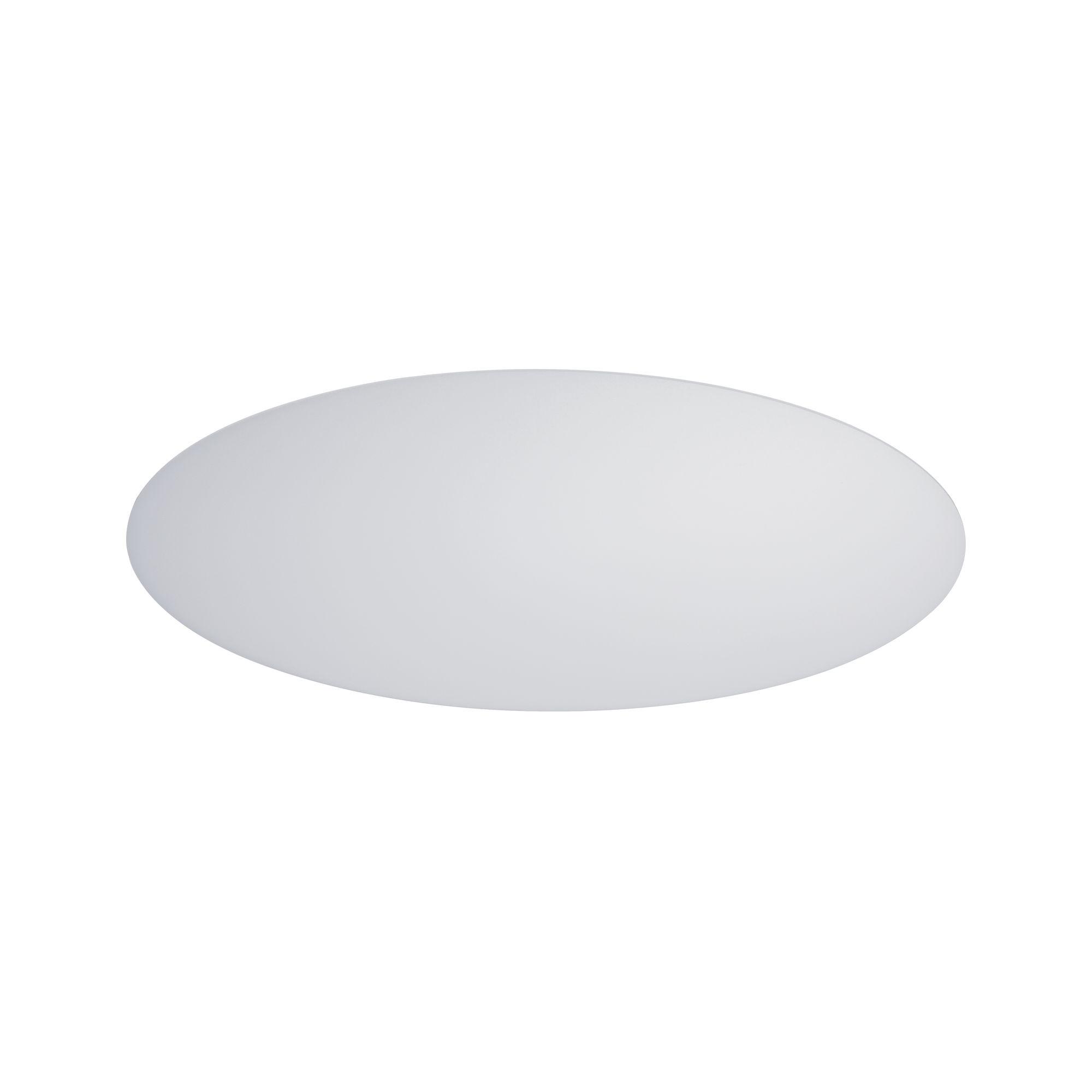 Round white plastic ceiling light for modern LED room illumination