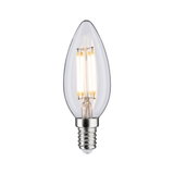 LED candle light bulb with clear glass and E14 base for energy-efficient lighting solutions