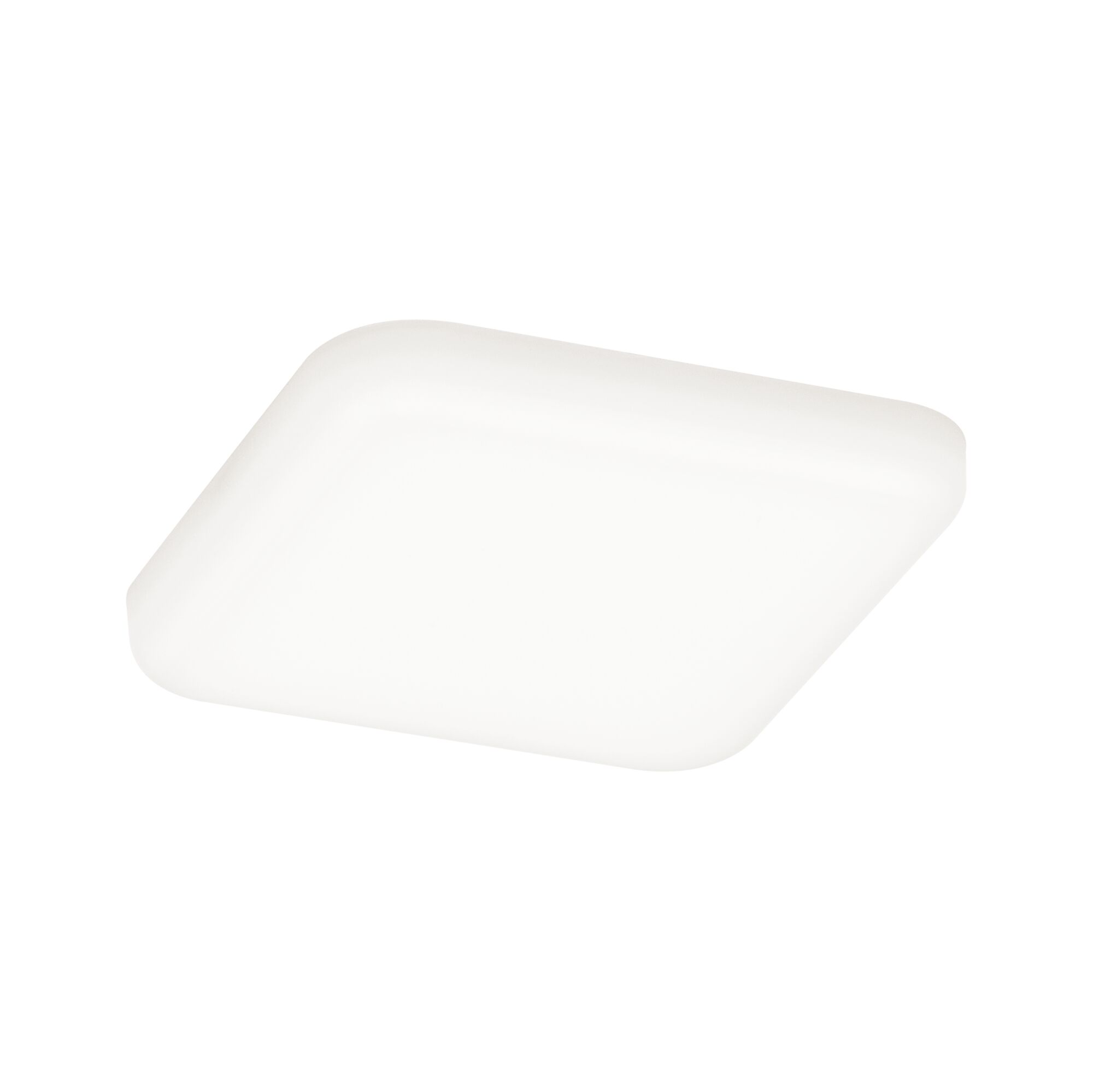 Square white LED ceiling light made of plastic for modern room lighting