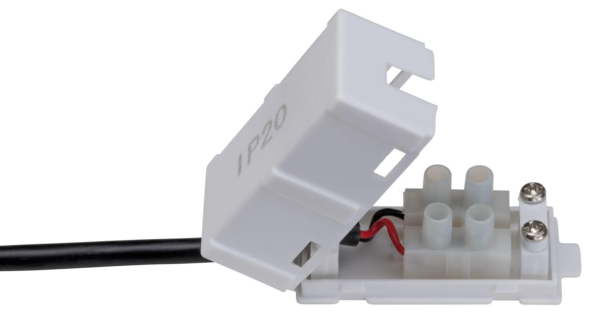 Witte kunststof connectorbehuizing met IP20-classificatie en kabel voor LED-verlichting