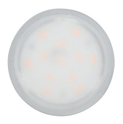 Rundes LED-Deckenlicht mit milchweißem Kunststoffschirm und warmweißen LEDs für Wohnräume
