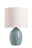 Pauleen Table luminaire Sea Rhythm E14 max. 20W White/Grey-blue Table lamp with blue ceramic base and white fabric shade for elegant home lighting