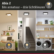 LED-paneel Abia 2 White Select Schemergestuurde bewegingsmelder (HF) hoekig 300x300mm 14W 900lm White Select Zwart