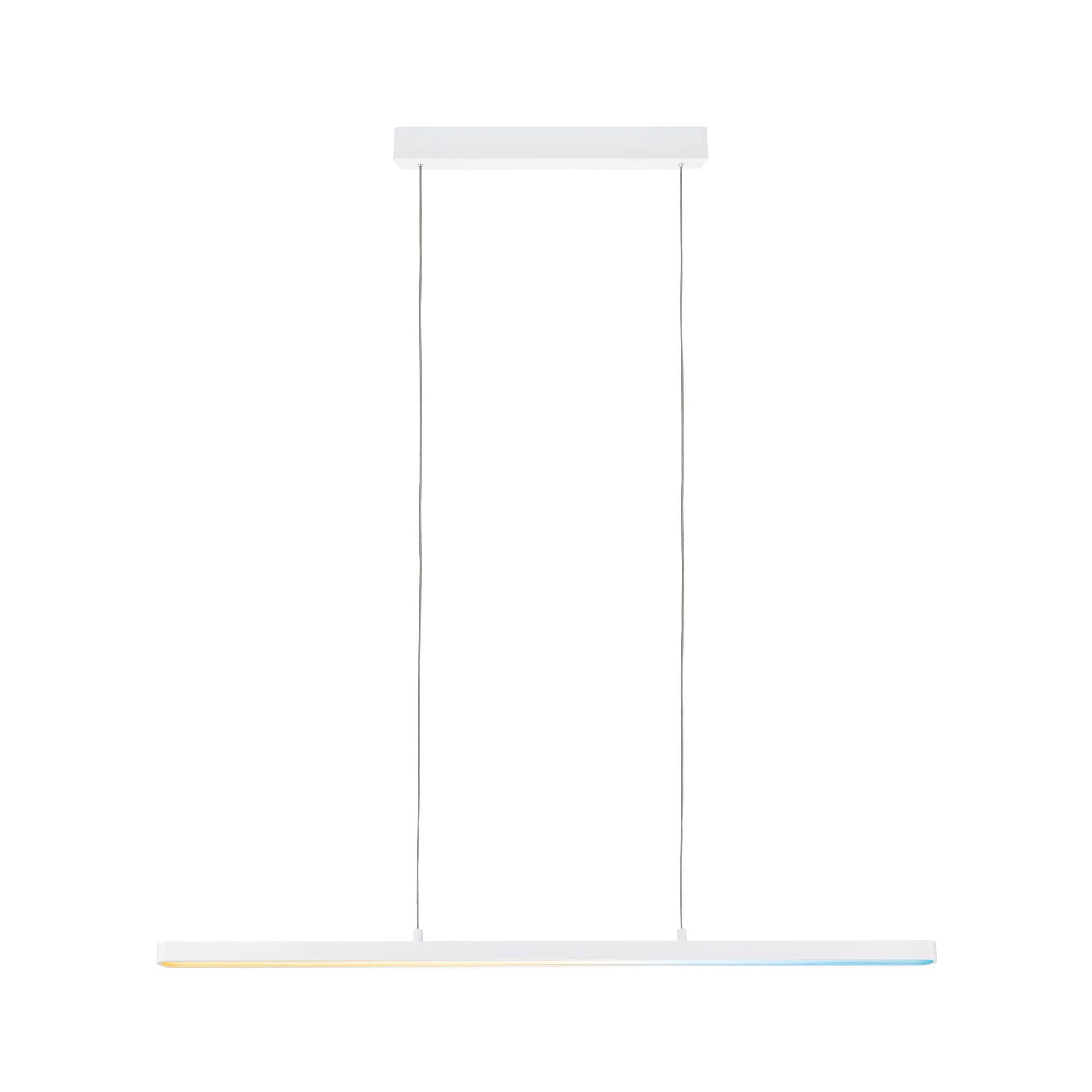 Modern white metal LED pendant light with dimmable feature for living spaces