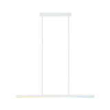 Modern white metal LED pendant light with dimmable feature for living spaces