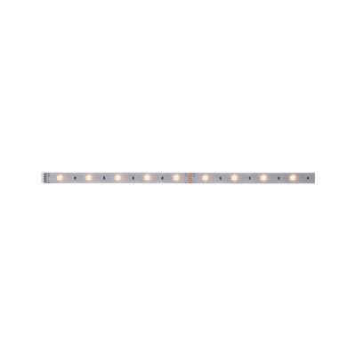 Flexible LED strip with warm white LEDs on silver board for decorative lighting solutions