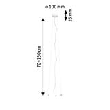 Weißer LED-Pendelleuchte mit 3 Strahlern, verstellbare Länge 70-150 cm, moderner Deckenfluter