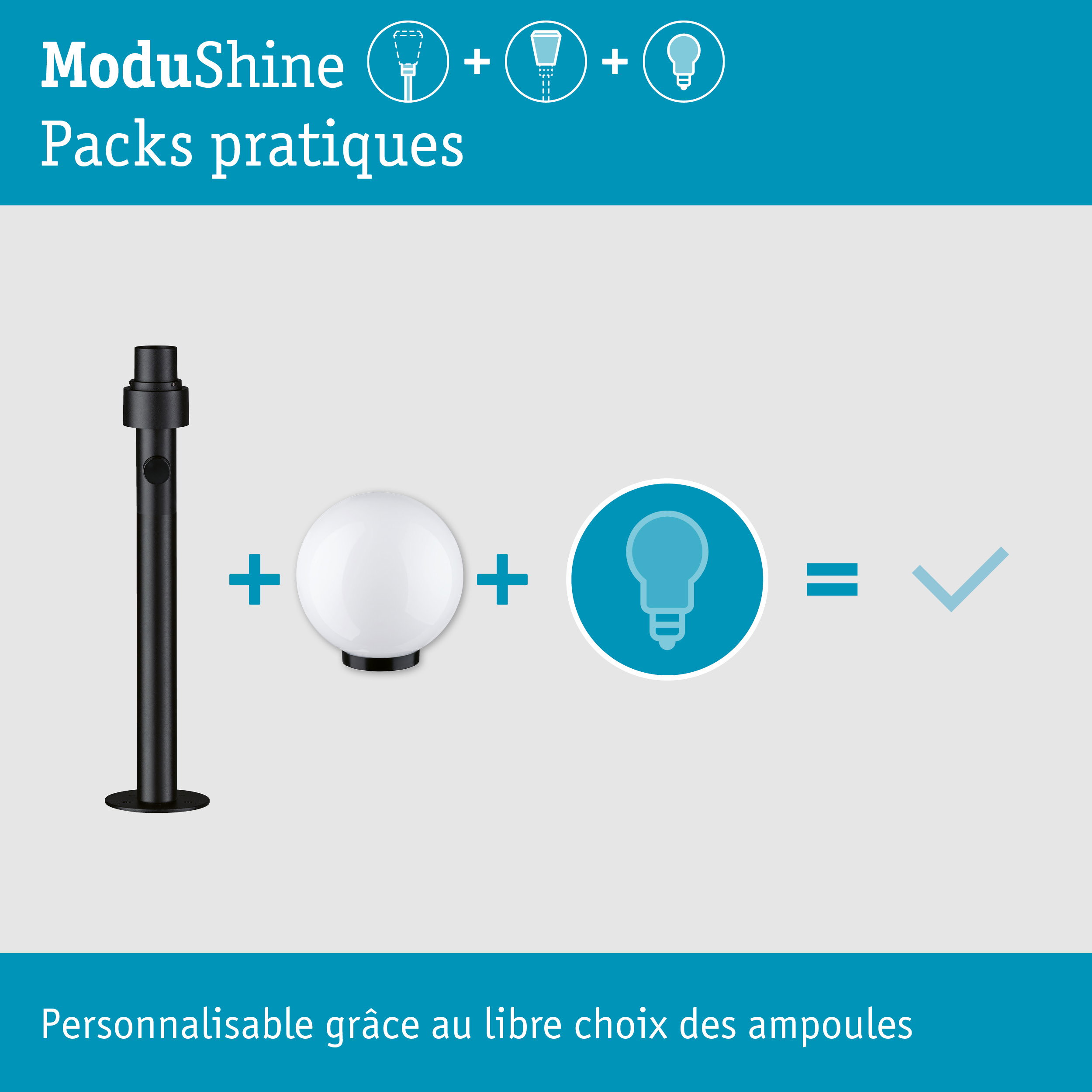 Kit ModuShine Borne Taleno Petit sans capteur Anthracite