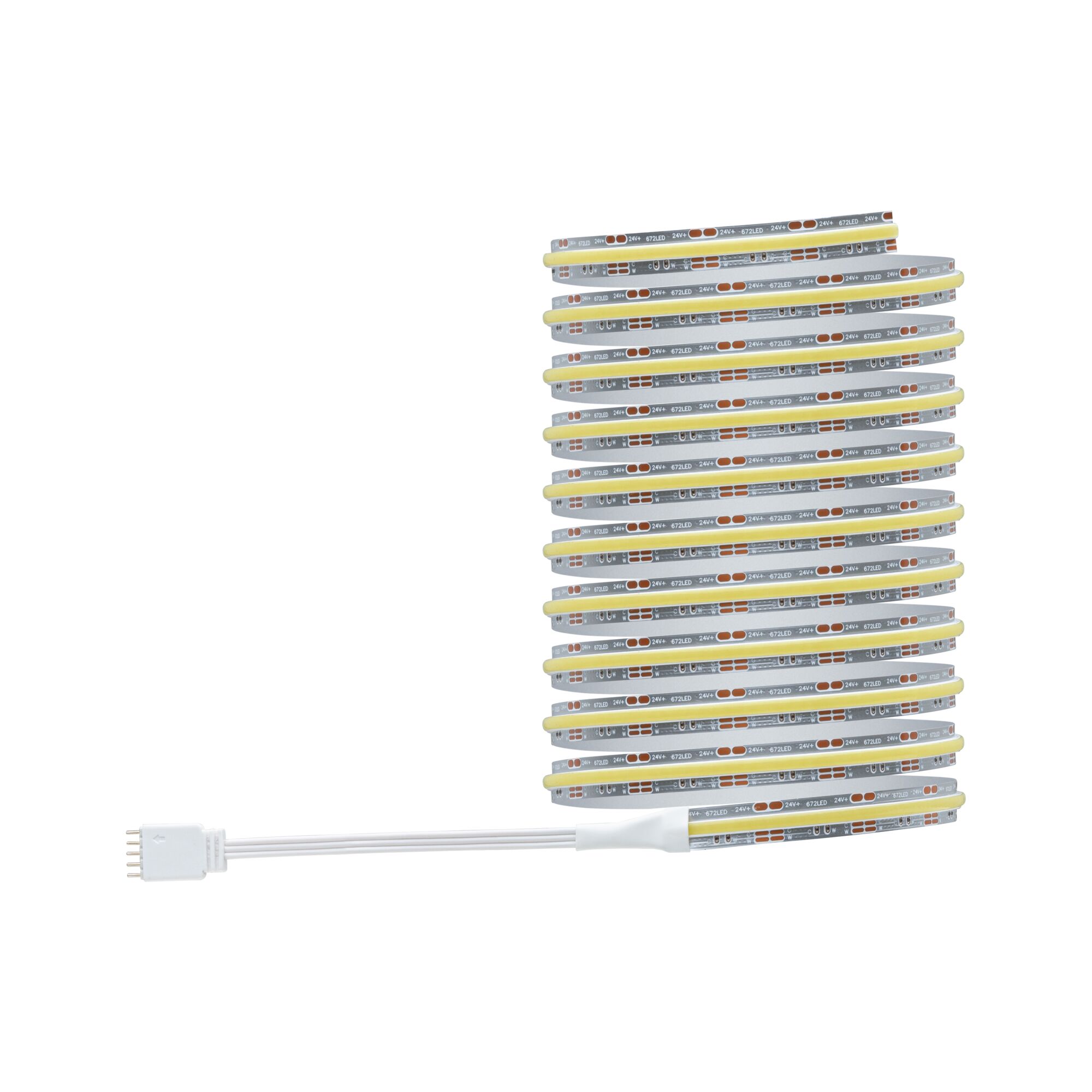 Flexibele LED-strip met witte aansluitkabel voor moderne binnenverlichtingsoplossingen