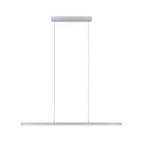 Slim white metal LED pendant light with minimalist design for modern interior lighting