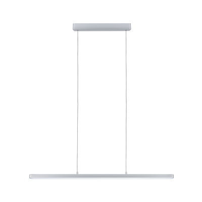 Slank hvid LED-pendel i metal med minimalistisk design til moderne indendørs belysning