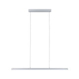 Slim white metal LED pendant light with minimalist design for modern interior lighting