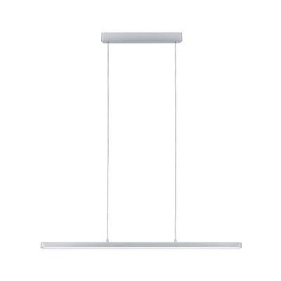 Slim white metal LED pendant light with minimalist design for modern interior lighting