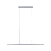 Slim white metal LED pendant light with minimalist design for modern interior lighting