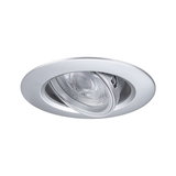 Spot encastré rond en aluminium argenté avec LED orientable pour éclairage intérieur