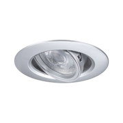 Round recessed spotlight in silver aluminum with adjustable LED for modern home lighting