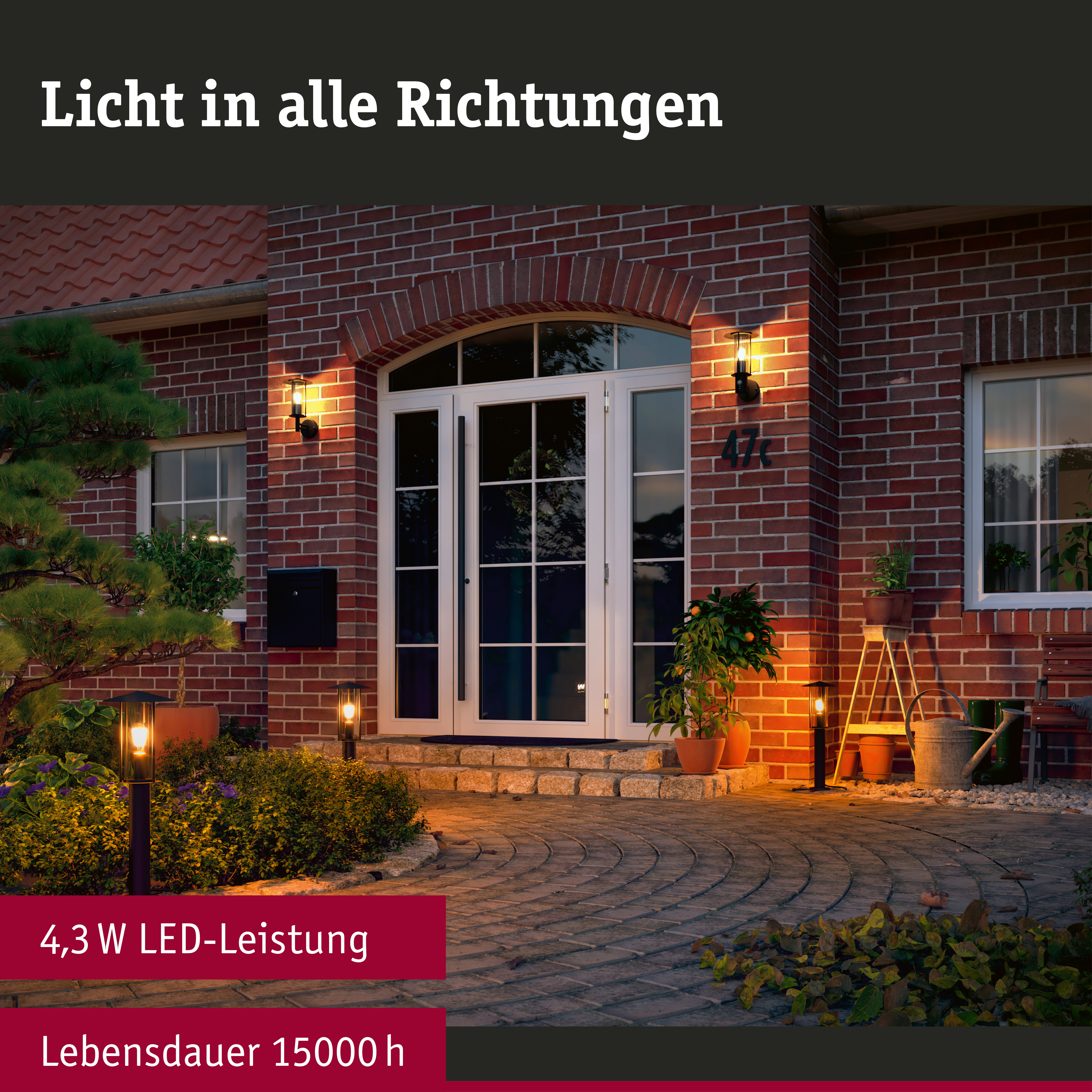 Filament 230V LED Birne E27 insektenfreundlich 420lm 4,3W 2200K Klar