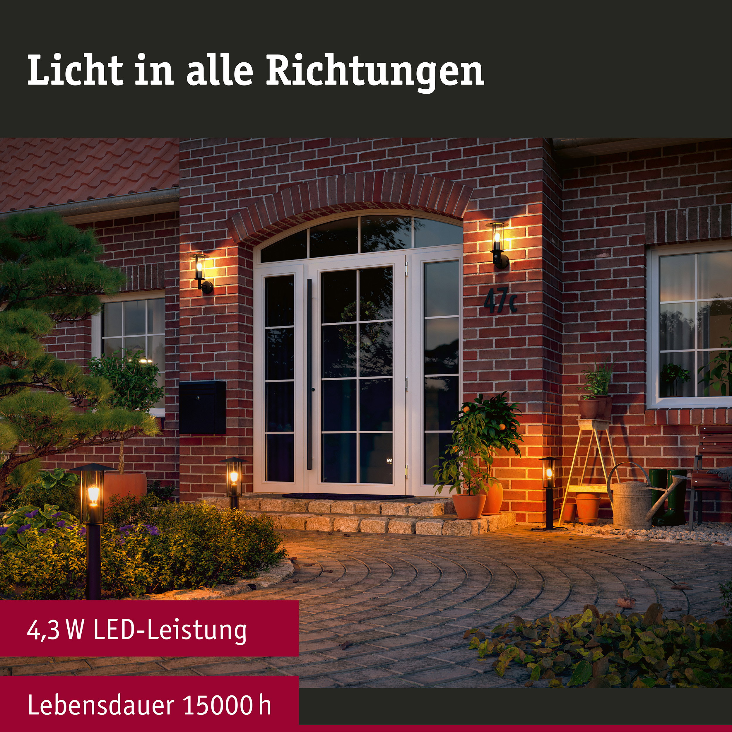 Filament 230V LED Birne E27 insektenfreundlich 420lm 4,3W 2200K Klar
