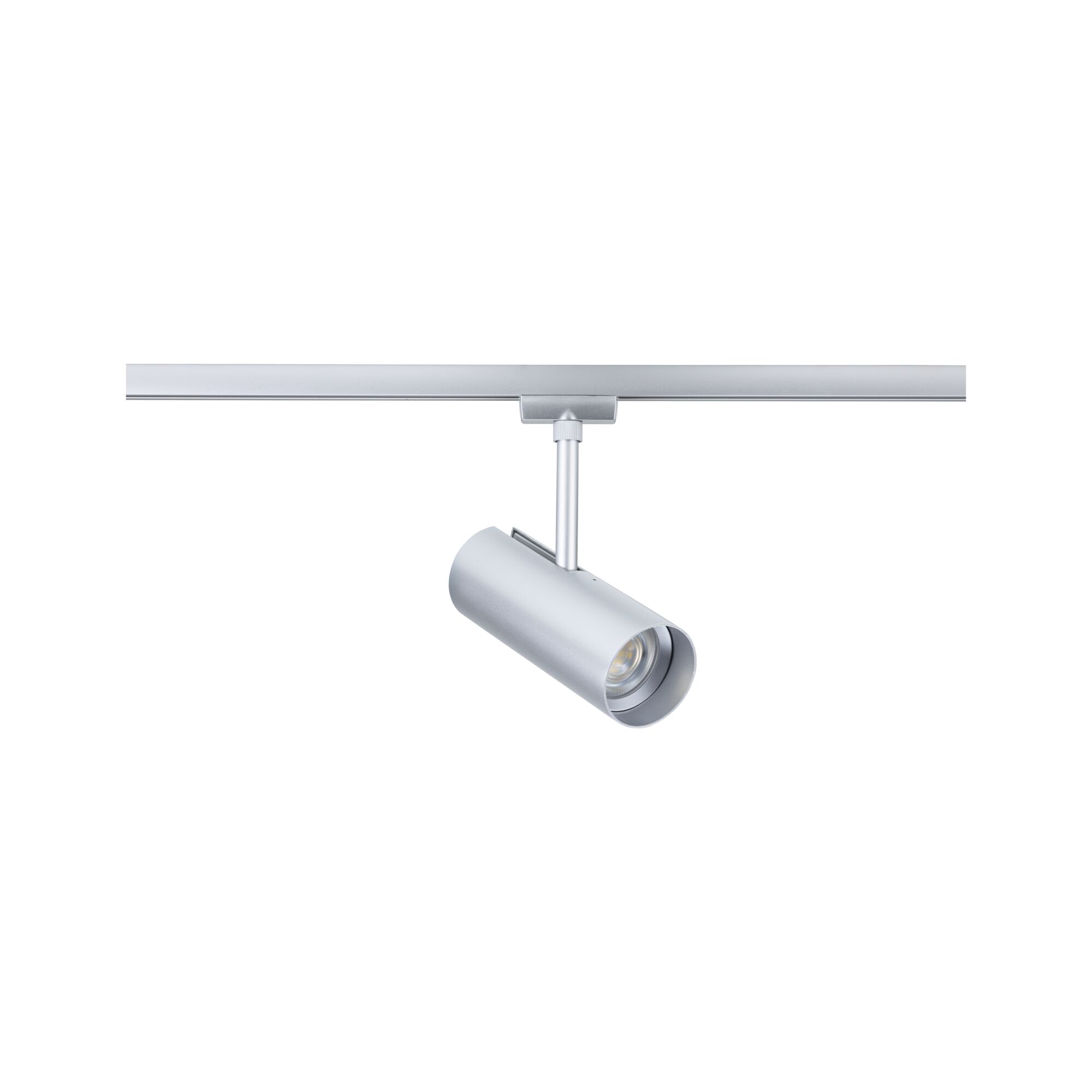Moderner silberner LED-Strahler aus Metall für Schienensysteme, energiesparende Innenbeleuchtung