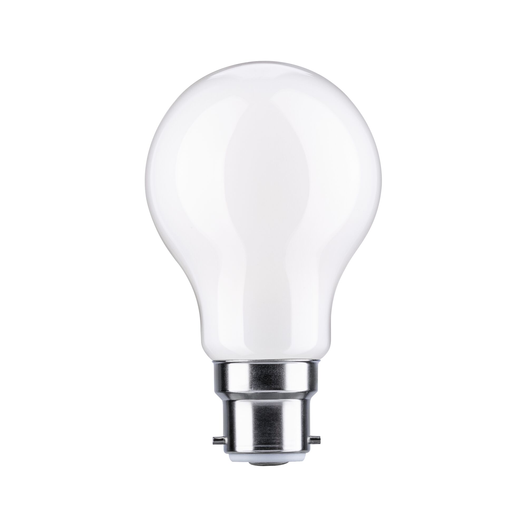 White LED light bulb with metal base for energy-efficient home lighting