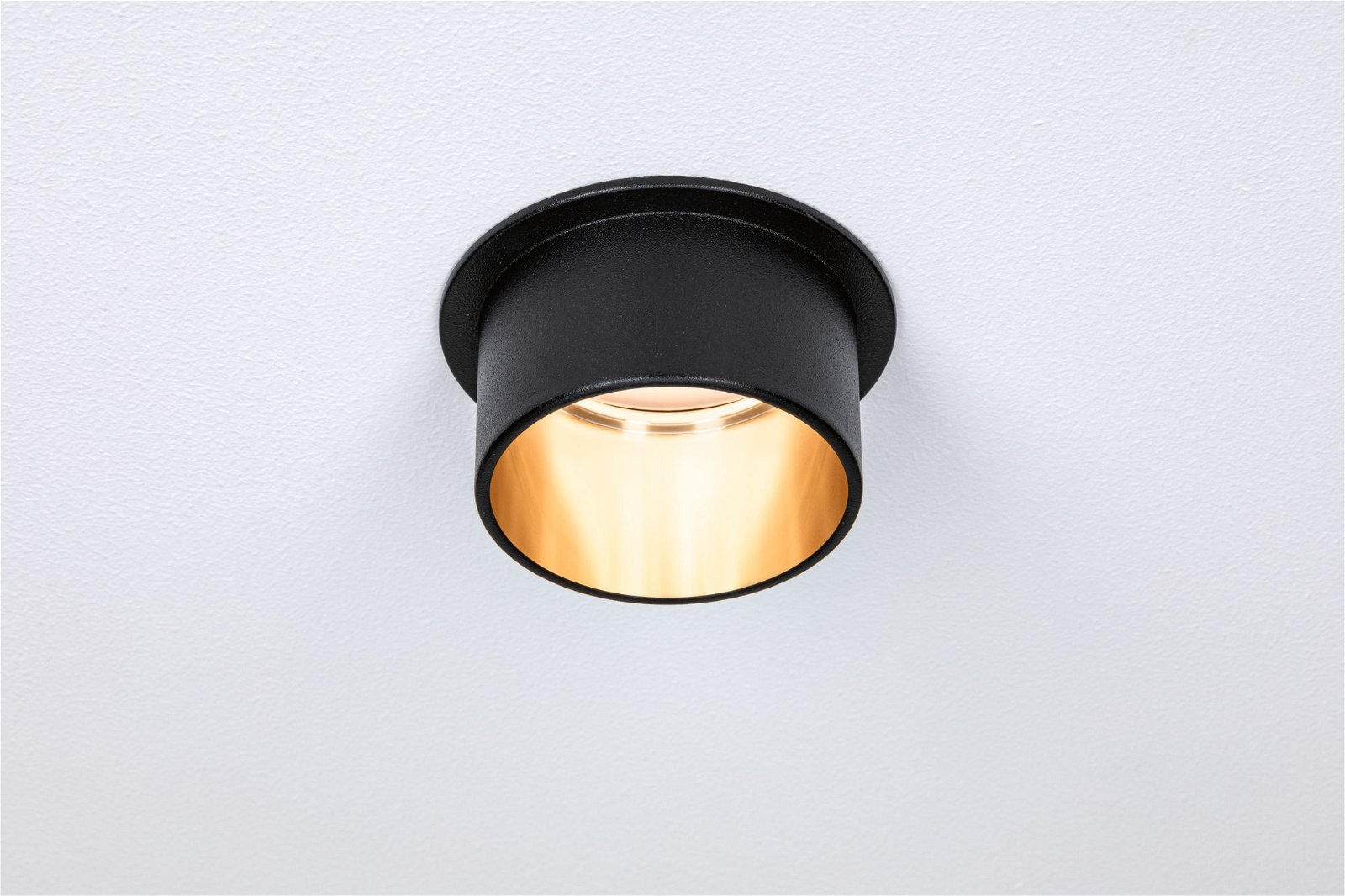 LED Recessed luminaire 3-Step-Dim Gil Coin Basic Set IP44 round 68mm Coin 3x6W 3x470lm 230V dimmable 2700K Black matt/Gold