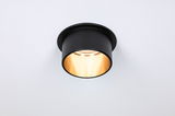 Black metal ceiling light with warm white LED illumination for modern indoor lighting solutions