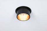 Black metal ceiling light with warm white LED illumination for modern indoor lighting solutions