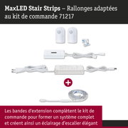 Kit d’extension MaxLED Stair Strips avec bandes LED blanches et unité de commande pour éclairage d’escalier