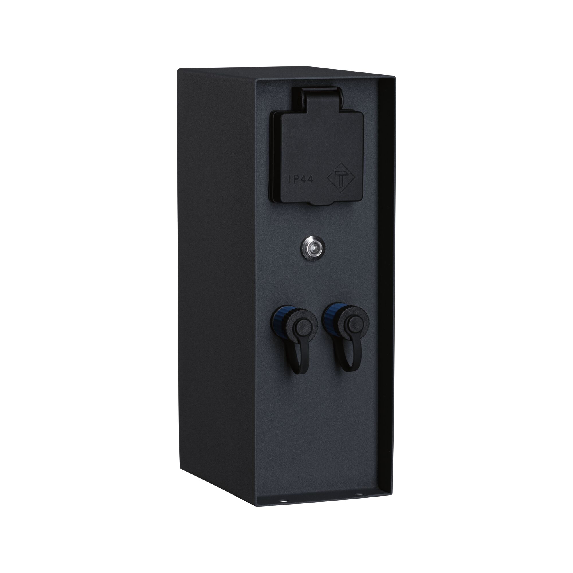 Plug & Shine Socket column Rio Twilight switch IP44 Anthracite