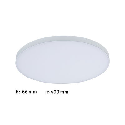 Runde weiße LED-Deckenleuchte mit 400 mm Durchmesser und 66 mm Höhe für moderne Raumbeleuchtung