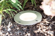 Round stainless steel recessed garden light with warm white LED for outdoor ground lighting
