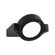 Schwarze LED-Deckenleuchte aus Metall mit rundem Diffusor für moderne Innenbeleuchtung
