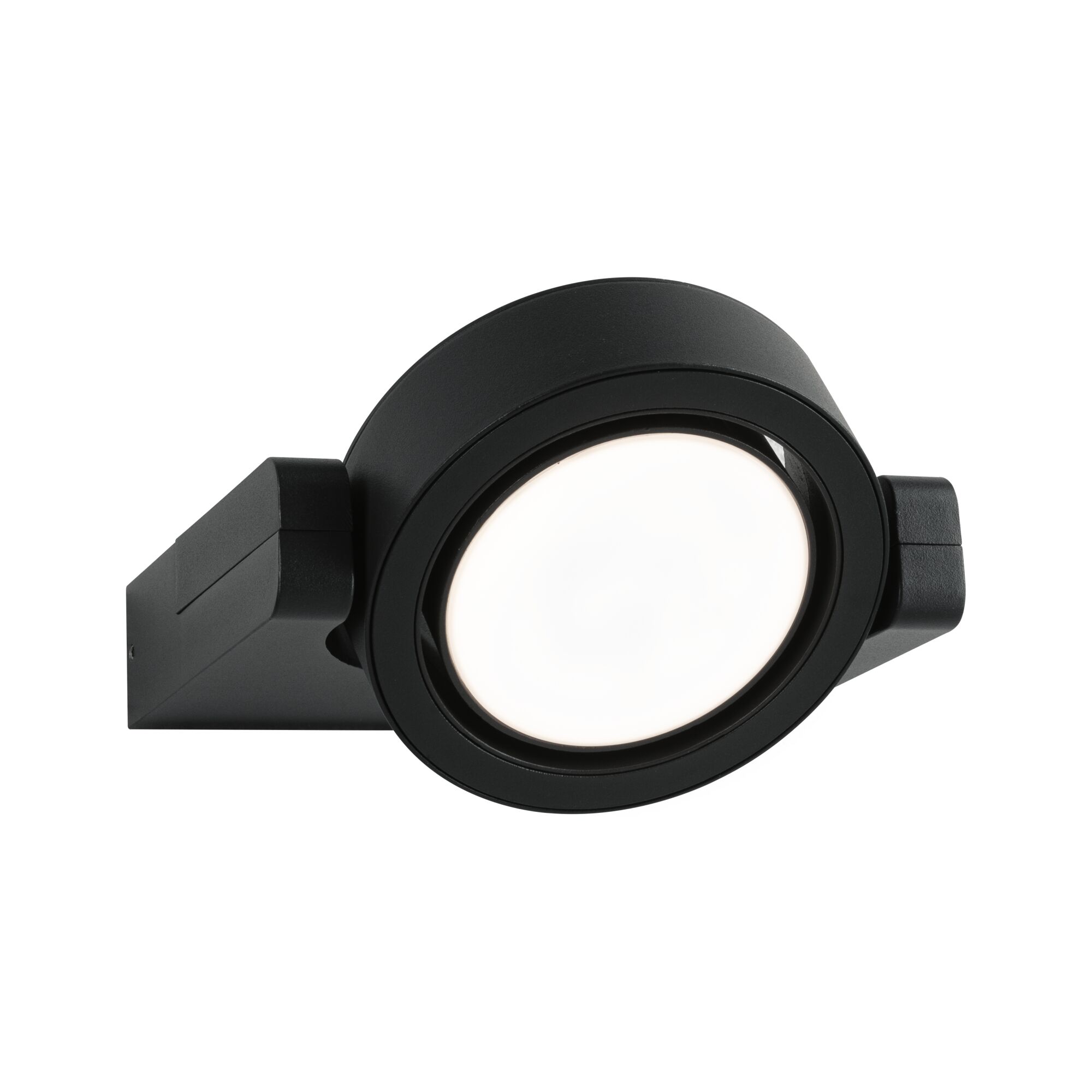 Schwarze LED-Deckenleuchte aus Metall mit rundem Diffusor für moderne Innenbeleuchtung