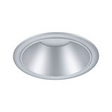 Round recessed spotlight in matte silver aluminum for modern LED lighting solutions