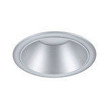 Round recessed spotlight in matte silver aluminum for modern LED lighting solutions