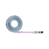 Bande LED colorée enroulée avec connecteur transparent, flexible pour éclairage décoratif