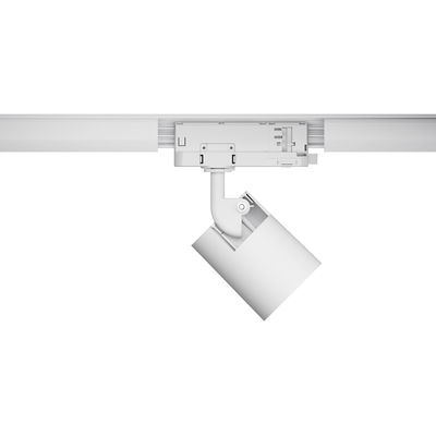 Projecteur LED blanc en plastique avec système de rail pour solutions d'éclairage flexibles
