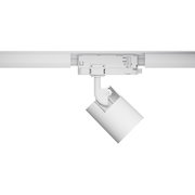 White plastic LED spotlight with adjustable joint for flexible lighting solutions