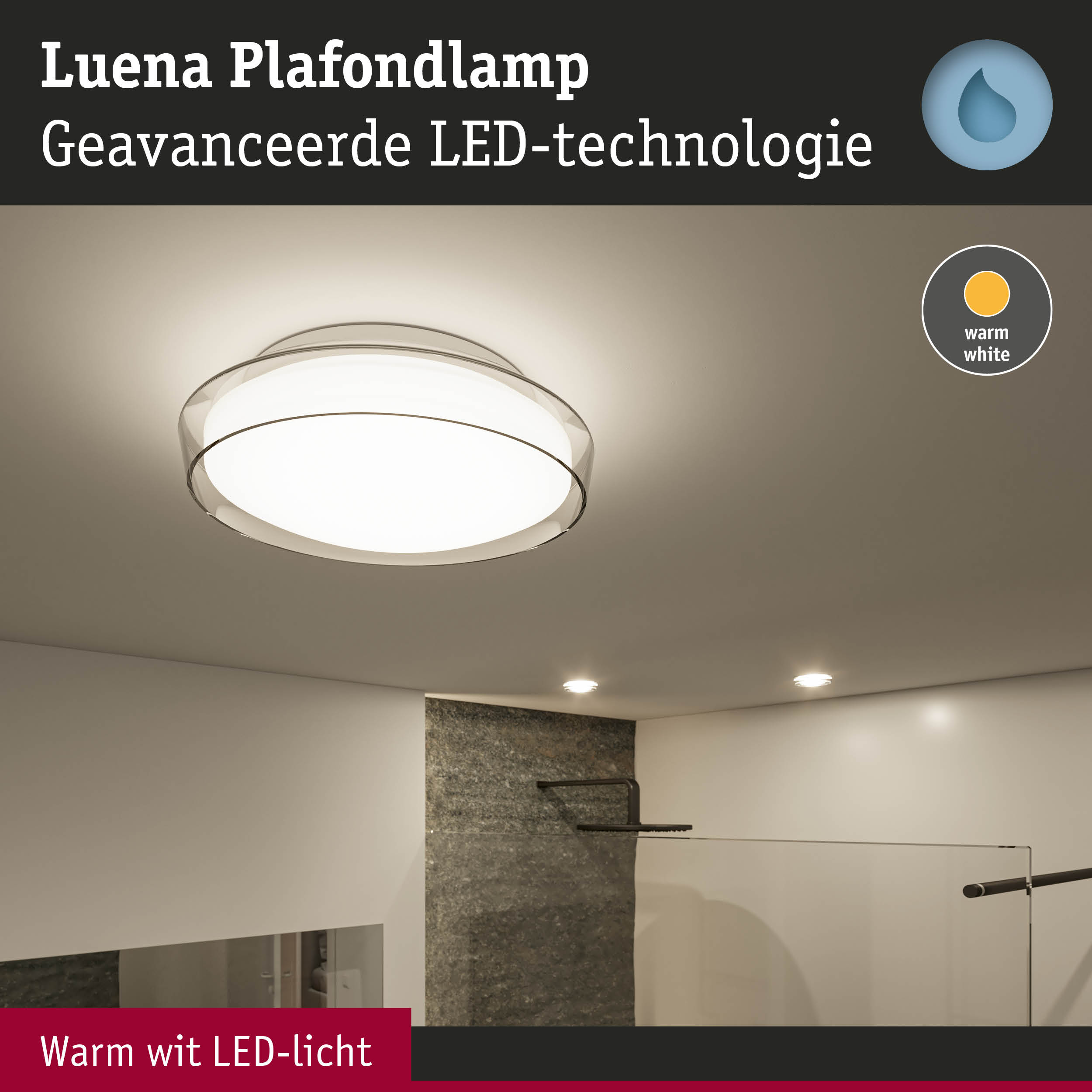 Luena LED-plafondlamp met warmwit licht en modern design voor woonruimtes