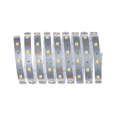 Flexible silver LED strip with warm white LEDs for versatile lighting applications and decoration