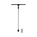 Black pendant cable with chrome socket and separate chrome cylinder for versatile lighting setup